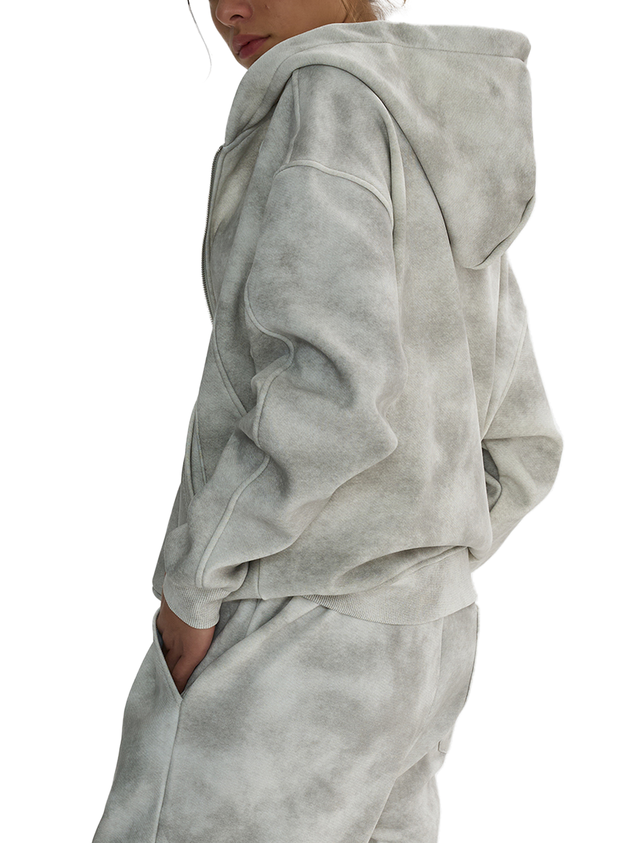 Dirty Washed Zip-Up Hoodie – Vintage Streetwear | Tapstitch